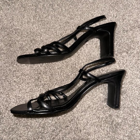 Vintage Jessica Black Strappy Heels 3 Inch 3” Size 6.5 - Picture 9 of 13